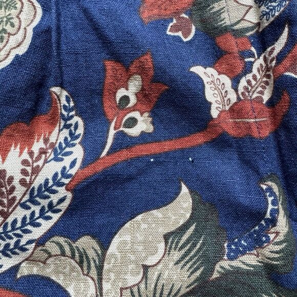 Vintage 90s Rafaella Blue/Red Tropical Floral High Rise Linen Blend Shorts Sz 10 - Picture 6 of 8